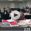 People studying in classroom